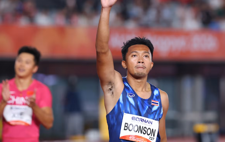 亚洲新飞人!汶颂包揽100米+200米双金 中国选手黄友闻获200米银牌